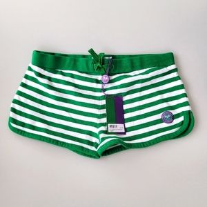 The championships wimbledon striped  green and White Girl's shorts